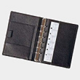6015 Ringbuch Leder schwarz, 13mm